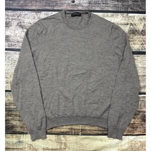 The Mens Store Bloomingdales Sweater Mens Medium Merino Wool Brown Pullover